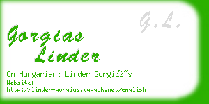 gorgias linder business card